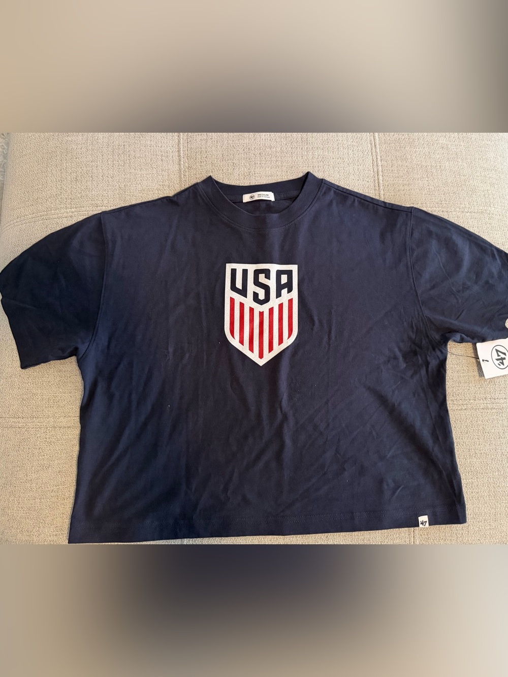 ‘47 Brand U.S. Soccer USA Since 1913 Graphic Tee Navy Mens Medium NWT